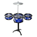 Cool Playing Drum Sound Musical Toy Drum Percussion Instruments Set Kids Play Fun Birthday Gift -3 Drums Blue