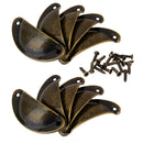 10Pcs Victorian style Cup Shell Cupboard Drawer Cabinet Pull Handle Bronze