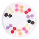3D Nail Art DIY Glitter Decoration Stickers Round Retro Rose Shaped