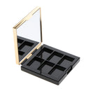 6 Compartments Cosmetic Empty Palette Box for Eyeshadow Powder Blush NO PANS REQUIRED Makeup Case MIRROR INSIDE Eye Shadow Containers Eye Shadow Containers Tray
