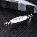 Ceramic 96mm Wardrobe Cupboard Cabinet Door Pull Handle Hole Pitch Home Decor