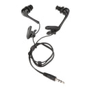 IPX8 Waterproof 3.5mm Audio Stereo Wired In-ear Earbud Earphone Headset for Outdoor Sports Black
