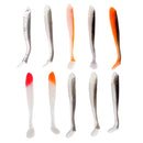 10 Pcs Soft Fishing Lure T Tail Fishing Lure Worm Lures Swimbait 6cm 1.5g Corrosion resistance, durable to use