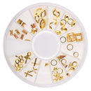3D Nail Art Rhinestone Gold Charms Tip DIY Decoration Manicure Wheel