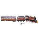 Brown Classic Train Model Collectible Clockwork Wind Up Tin Toy for Children