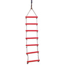 New Children Outdoor Playhouse Plastic 6 Rungs Rope Climbing Ladder Garden Playground Toy Red