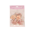 Pack of 6PCS Paper Flowers for Card Making Scrapbooking Craft Project Art Embellishment Pink