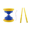 Professional 5 Bearing Diabolo Handsticks & String Juggling Spinning Toys - Blue