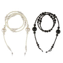 2 Pieces Anti Slip Eyeglass Holder Necklace Sunglass Eyewear Neck Strap Eye Glass Sun Glasses Chain with Pearls