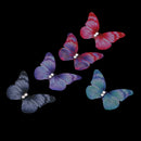 5 Pieces Crystal Fabric Butterfly Embellishments DIY Hair Accessories Applique for Clothing Hat Bag Shoes Decoration 43mm