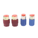 4 Sets High Low Side R12 to R134a Charging Port Adapter A/C Quick Coupling