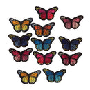 12 Colored Embroidered Butterflies Applique Sew On Patches Craft Supplies