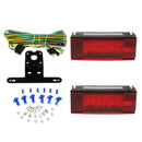 2 Pieces LED Square Lights Trailer Side Lamp License Plate Lamp Wiring Kit