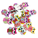 Pack of 20 Cute Owl Buttons Wooden Embellishment Craft Sewing Scrapbooking 2 Holes Flatback Nursery DIY Accessories