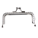 Embossing Design Metal Handbag Clutch Bag Purse Frame with Kiss Clasp Lock for DIY Bag 8.5cm