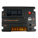 20A MPPT PWM Controller Waterproof Solar Charge Controller w/LCD Display and LED Bar