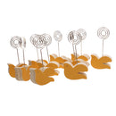 10pcs Wooden Peave Dove Memo Holder Notes Cards Wire Clip Photo Organizer
