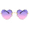 4x Ladies Heart Frame Sunglasses Tinted Lens Eyewear UV Protection Shades