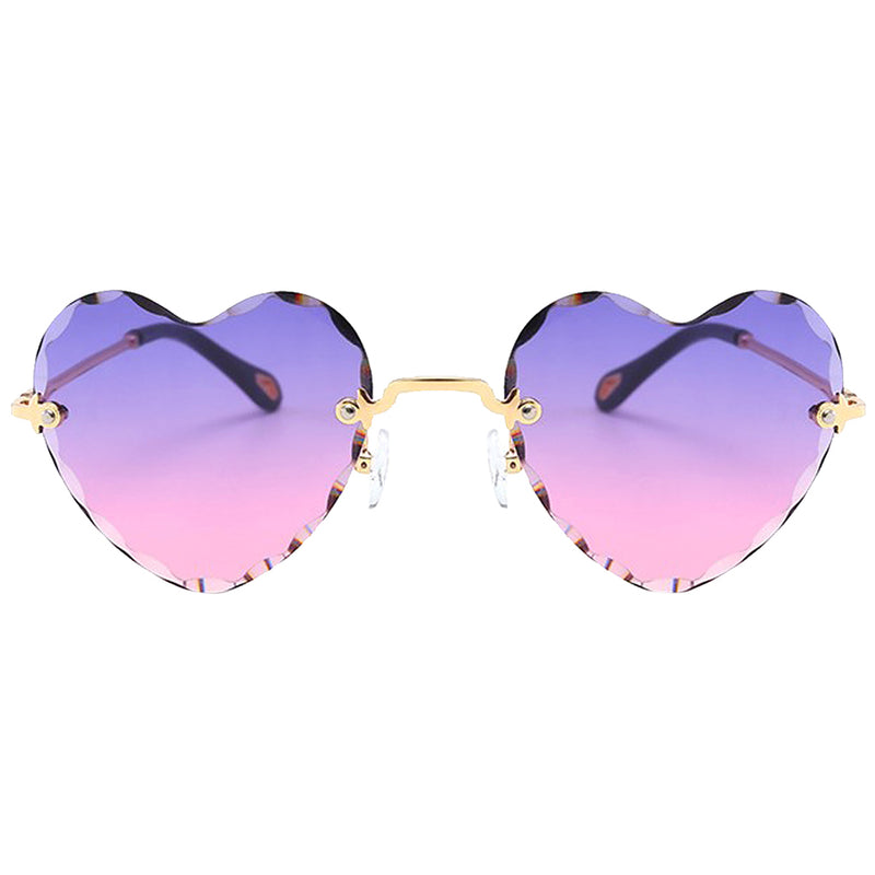 4x Ladies Heart Frame Sunglasses Tinted Lens Eyewear UV Protection Shades