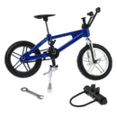 1:24 Scale Alloy Finger Bike Toy Mountain Bicycle Diecast Model w/Lock Wrench Desk Gadget Stocking Fillers Â–Blue