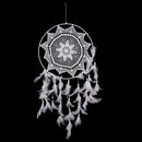Creative Traditional Lace Feather Charm Dream Catcher Home Wall Window Car Hanging Decor White