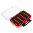 Double Sided Waterproof Fly Box Slit Foam Fly Fishing Hook Jigs Storage Case