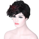 Short Black Women Lady Synthetic Wigs Daily Party Layered Curly Deep Wavy Wig
