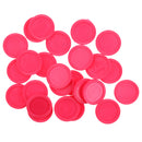 Set of 24 Pieces Plastic Currency Chips Poker Casino Chips Board Game with Crown Pattern DIY Craft Collectible Rose Red