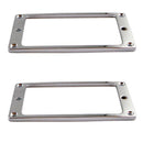 2 Pieces Silver Metal Electric Guitar Pickup Humbucker Flat Base Mounting Ring Inside Frame 4x4mm Musical Instrument Accessory