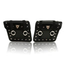Left Right Motorcycle Bike Tool Saddle Bag Pouch Case PU Leather Black
