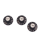 Black Plastic 3 Pieces Amplifier Control Knobs AMP Tone+Volume for Guitar Bass Parts