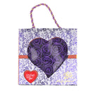 Paper Artificial Rose Valentine's Day Flowers Candy Wedding Gift Box Purple