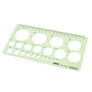 2mm to 40mm CIRCLES TEMPLATE TECHNICAL DRAWING STENCIL GOVERNING CIRCLE MODEL 10X20CM