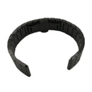 Stainless Steel Watch Bracelet Strap Double Lock Solid Band 18mm black