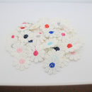 50Pcs Daisy Flowers Embroidered Sew On Applique Lace Patches Sewing Trims Clothes Wedding Dress Craft