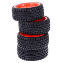 Pack of 4 Rubber Tyre Tyres Tires Wheel Rim Hex 12mm Fits for 1/10 RC Remote Controlled Racing Car 6031R-8003