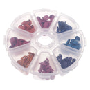 110pcs 7mm Brads & 90pcs 5mm Brads Mixed Color Metal Brad Paper Fastener for Scrapbooking Stamping Card Making Craft with Plastic Round Storage Box