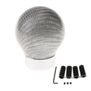 Universal Carbon Fiber Car Gear Shift Shifter Knob with 4 Adapters Silver