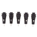 5 Pieces Chassis Panel Mount Glass Tube Fuse Holder For 5x20mm Fuse