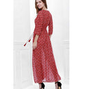 Women Girls Fashionable Floral Pattern Charms Summer Casual Chiffon Party Beach Long Maxi Dress Party Costume Outfit Gift Size S