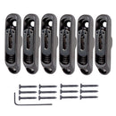 6 Pcs Single Individual Bridge Saddles Tailpiece Set for Electric Guitar Parts Black