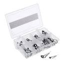 40pcs/box Fishing Rod Guides Tip Rings Rod Repair Kit DIY Eye Ring, 8 Sizes