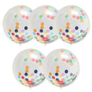 5 Pieces Confetti Clear Latex Helium 12" Balloons Home Party Decoration Wedding Supplies Inflatable Toy