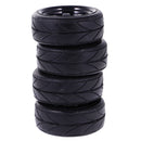Pack of 4 Rubber Tyre Tyres Tires Wheel Rim Hex 12mm Fits for 1/10 RC Remote Controlled Racing Car 6030-6081