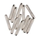 12 Pieces 17 Grams Premium Dart Replacement Barrels Shafts Grip Silver