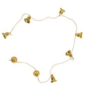Christmas Tree Hanging Ornament Decoration Gold Bell Ring Chain Xmas Decoration