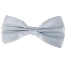 Fashionable Tuxedo Satin Bow Tie For Men Wedding Suit Charms Clothing Accessory - Silver Gray