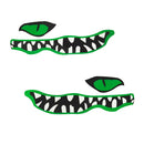 2 Pieces 13.8" x 4.7" River Monster Mouth & Eye Waterproof Durable Vinyl Graphic Decals Stickers for Kayak Canoe Small Boat Car Truck