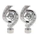 2x Decorative Window Curtain Panel Rod/Pole Ends Heads Caps for 28mm Inner Dia.Rods
