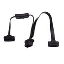 OBD 2 OBD II 8Pin To 16Pin Dual Y Flat Thin Diagnostic 35cm Cable Adapte